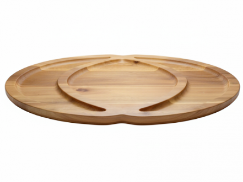 Oval acacia wood platter